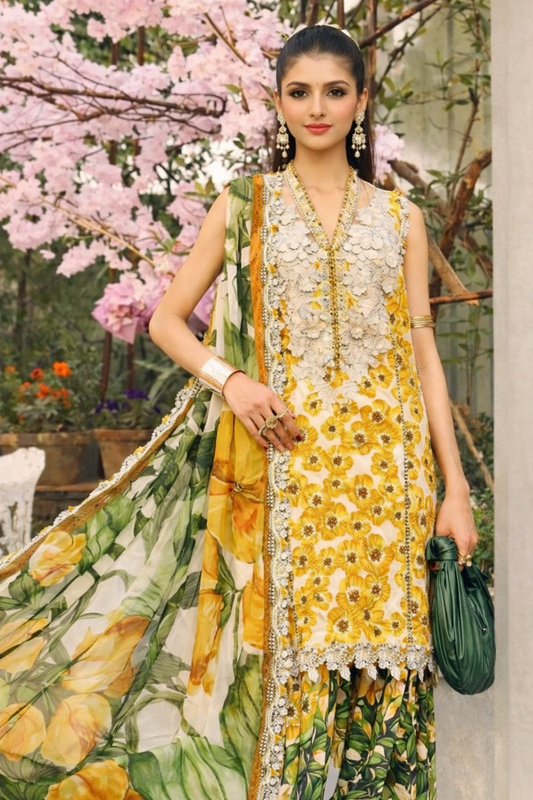 Maria B MPPE #6A Sunflower Radiance Printed Lawn Suit