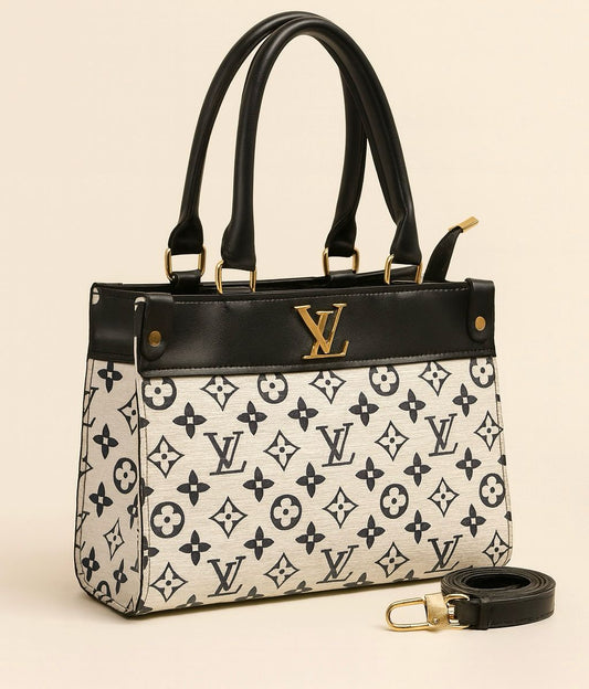 Classic Monogram Tote Bag Set – Black