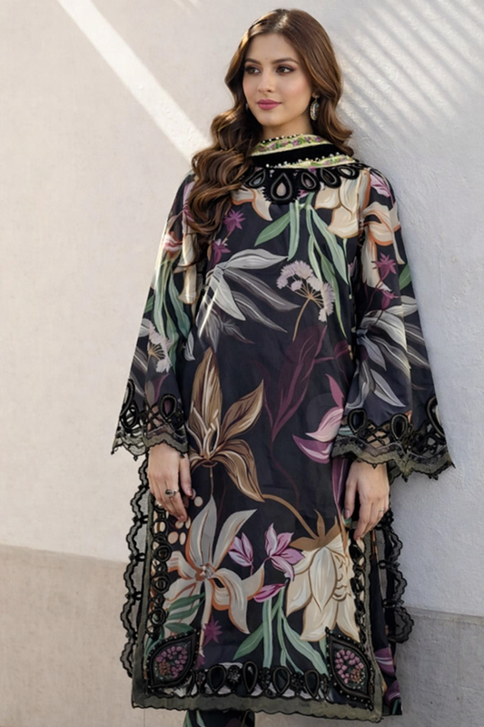 Baroque Emerald Lily Embroidered Lawn Suit (SKU: ESUF490)