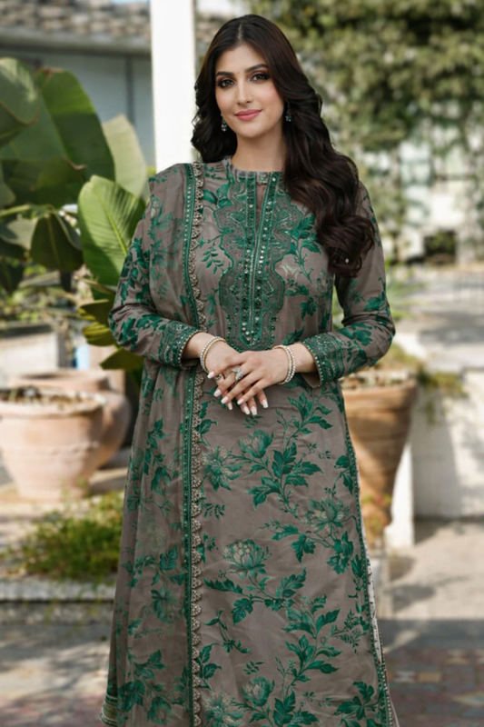Aneela's Sage Grove Embroidered Lawn Suit