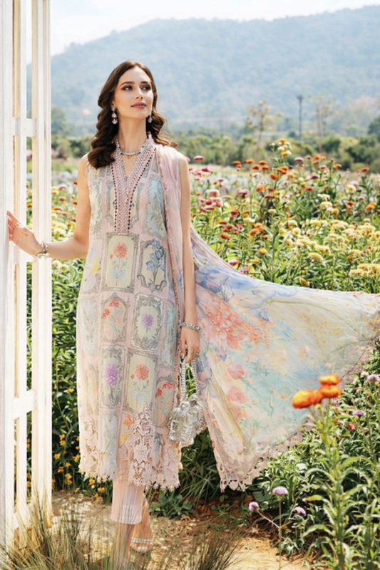 Maria B 11-A Pastel Garden Printed Cambric Suit