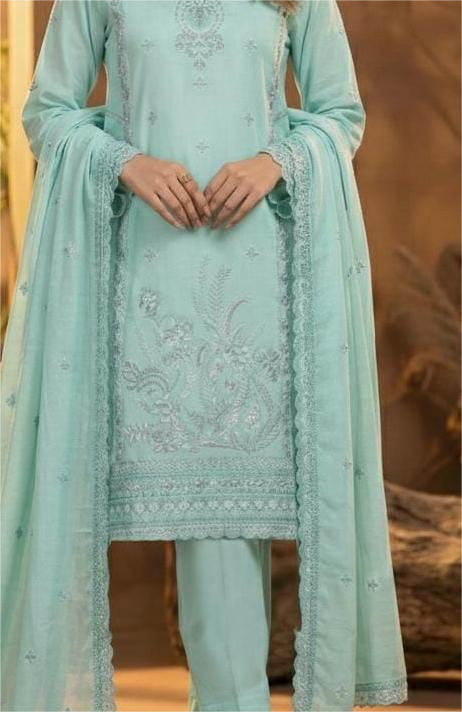 Nayab Mist – Luxury Embroidered Cotton Suit